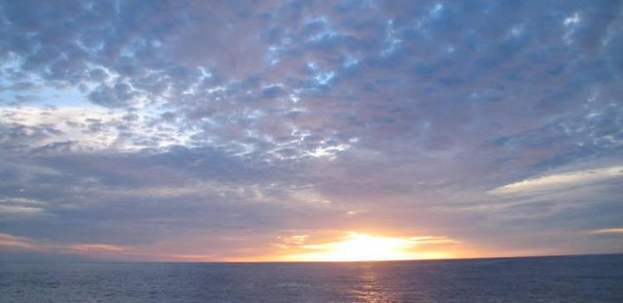 Sunset over water