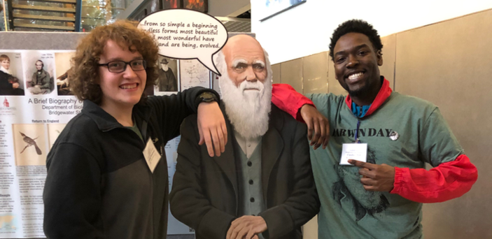 Students celebrating Darwin Day