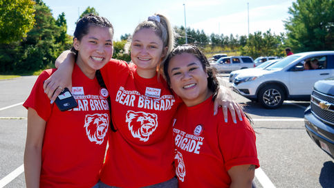 Students in Parking Lot