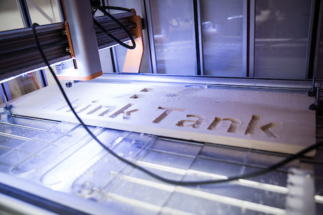 A makerspace machine in action A makerspace machine in action