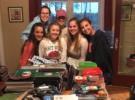 Allison Carreiro and friends collect school supplies for stu Allison Carreiro and friends collect school supplies for stu