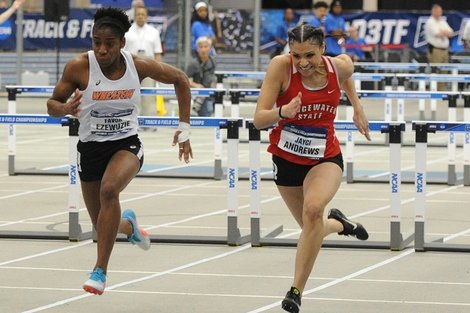 Jayci Andrews competes for the national championship. Jayci Andrews competes for the national championship.