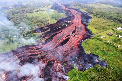 A scene from Hawaii’s volcano activity A scene from Hawaii’s volcano activity