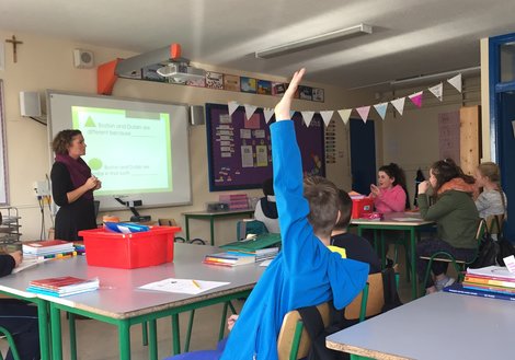 Angela Curry teaching at Darndale Senior School in Dublin, I Angela Curry teaching at Darndale Senior School in Dublin, I