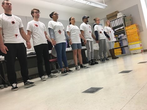 BSU students line up to shed light on gun violence during a BSU students line up to shed light on gun violence during a