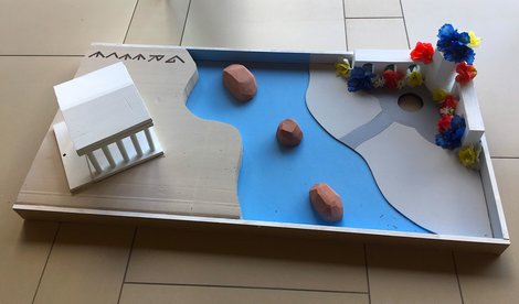 One of the holes in a student-created mini golf course One of the holes in a student-created mini golf course