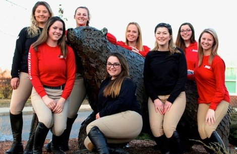 Members of the BSU women’s equestrian team Members of the BSU women’s equestrian team