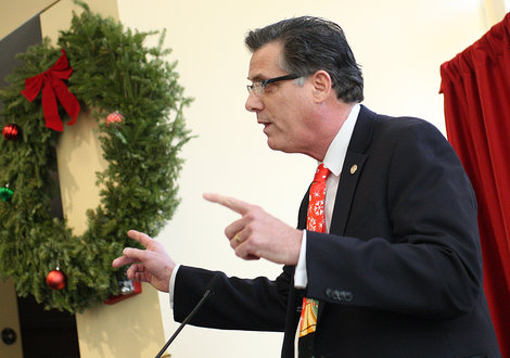 President Clark delivers his address President Clark delivers his address