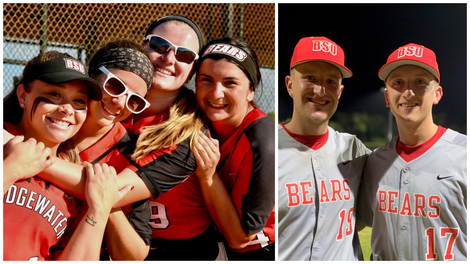 Members of BSU softball and baseball teams