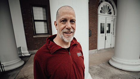 Pat Glennon poses for a photo by Boyden Hall.