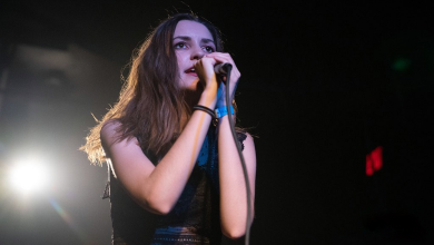 Jennifer Christensen, '16 sings on stage