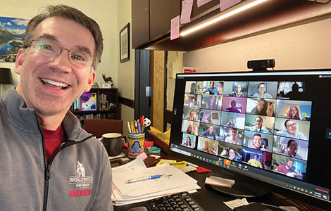 Dr Joe with Orientation Leaders