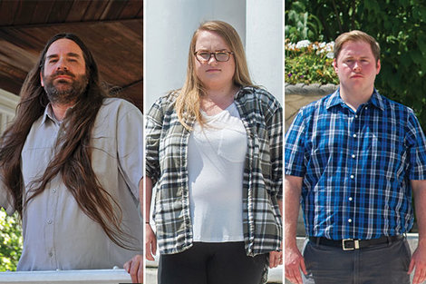 Donald Larson, ’11, Richard Stang, ’20, and Erica English, ’21
