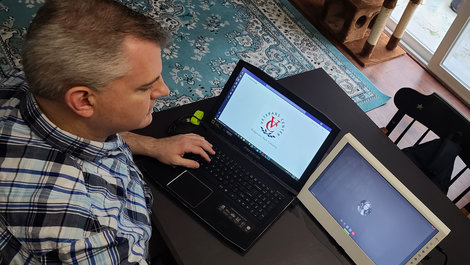 Director of Military and Veteran Services Dr. Michael Siegel works from home