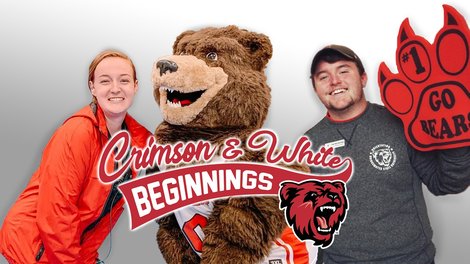 Erin Wentzel and Jake Dee-Hastings show their BSU school spirit