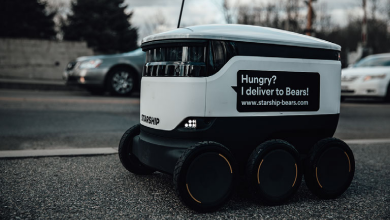 Robot on sidewalk
