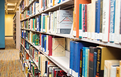 stacks at the library