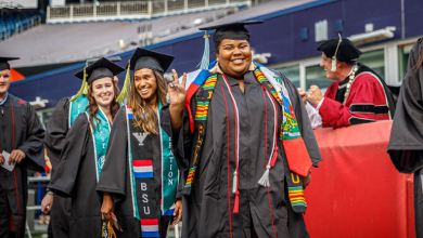 Members of the class of 2020 celebrate at Gillette