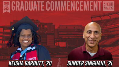 Keisha Garbutt, G'20 and Sunder Singhani, G, '21