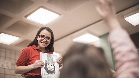Monica DaSilva teaches kindergartners.