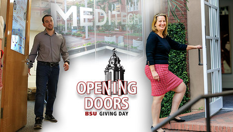 Christian Pierce and Michelle O'Connor both open doors