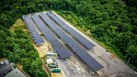 New solar panels above Tower Lot