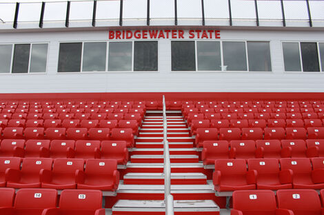 Red Zone seats at the 50 yard line on Mazzafero Field