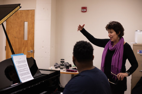 Deborah Nemko giving a piano lesson Deborah Nemko giving a piano lesson