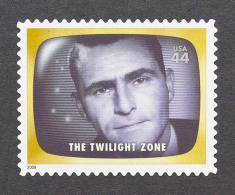 The official Twilight Zone U.S. Postal Service stamp The official Twilight Zone U.S. Postal Service stamp