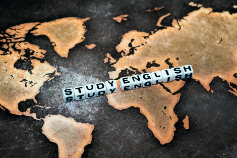 Photo of a map with "Learn English" spelled out Photo of a map with "Learn English" spelled out